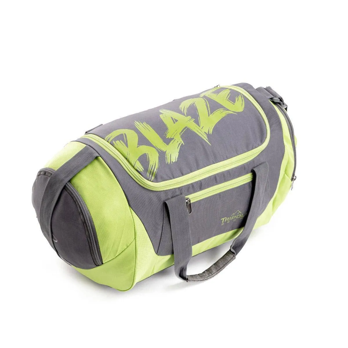 Blaze Gym & Sports Duffel Bag - Grey   Neon Yellow