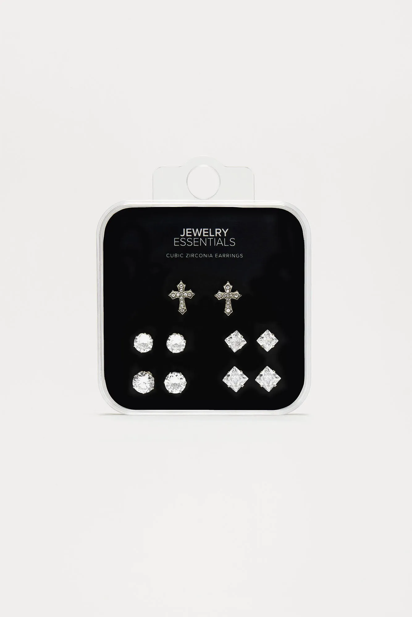 Bless Me Cross Earing Set - Silver