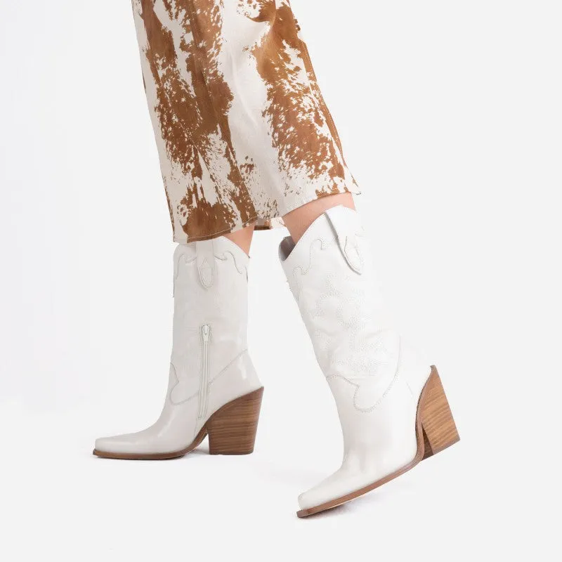 Bonderia Oatmilk Western Boots