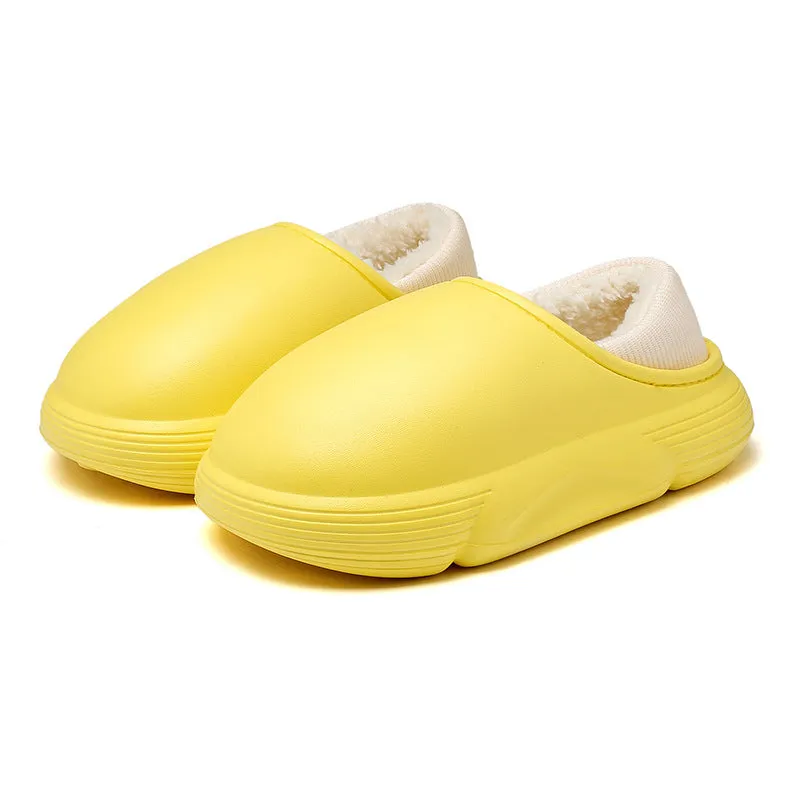 Boys And Girls Indoor Non-slip Waterproof Woolen Slipper