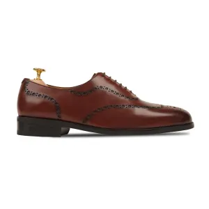 Bristol - Men's Oxblood Calf Leather Wholecut Shoe