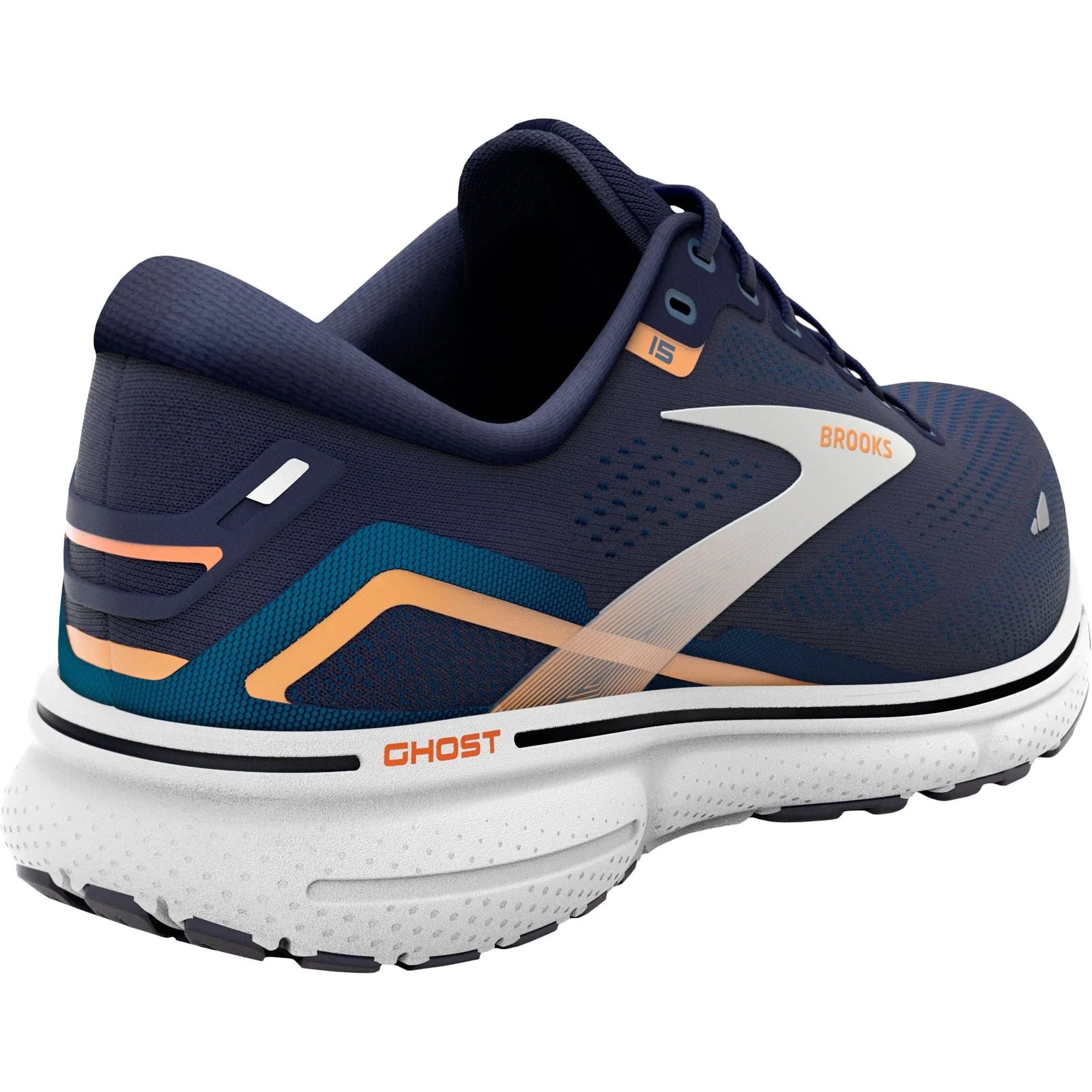 Brooks Ghost 15 WIDE FIT Mens Running Shoes - Navy