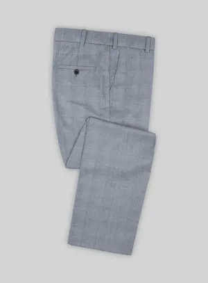 Caccioppoli Sun Dream Quirrt Light Blue Wool Silk Pants