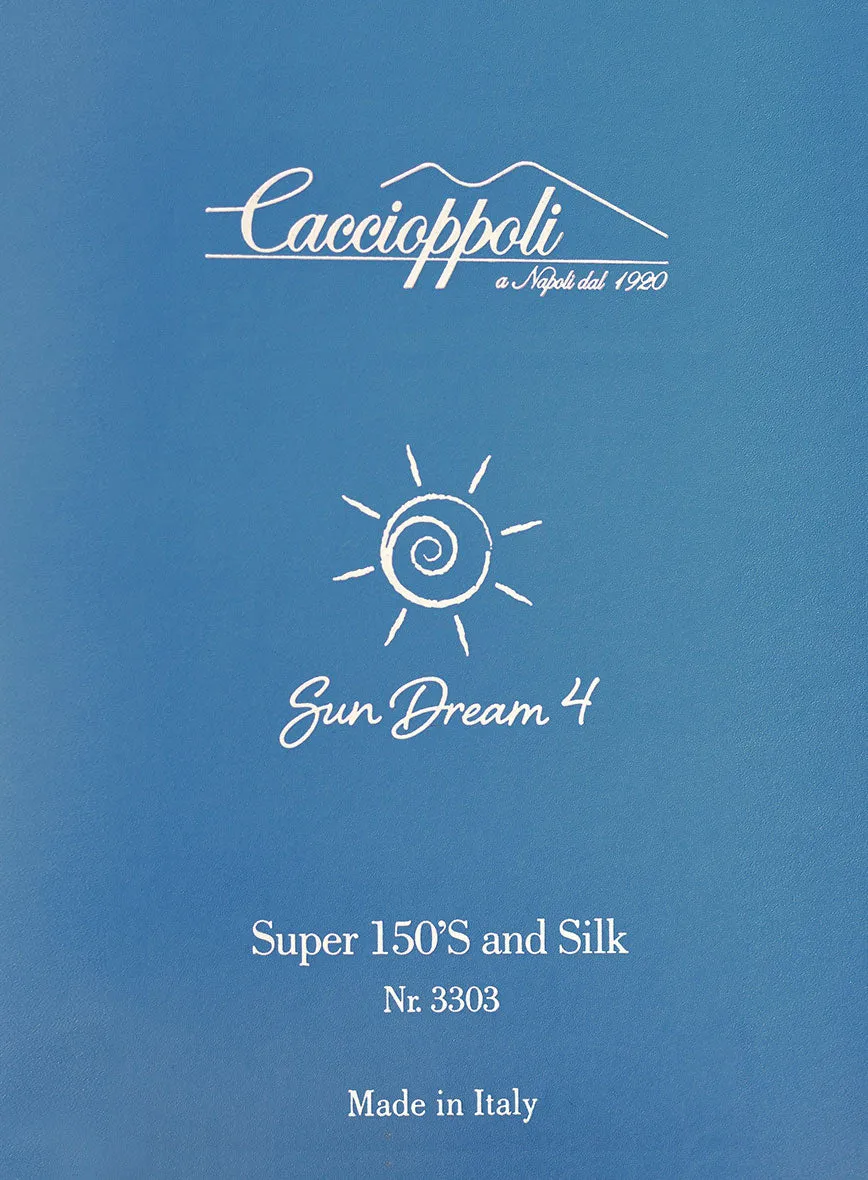 Caccoppoli Sun Dream Colta Blue Wool Silk Pants