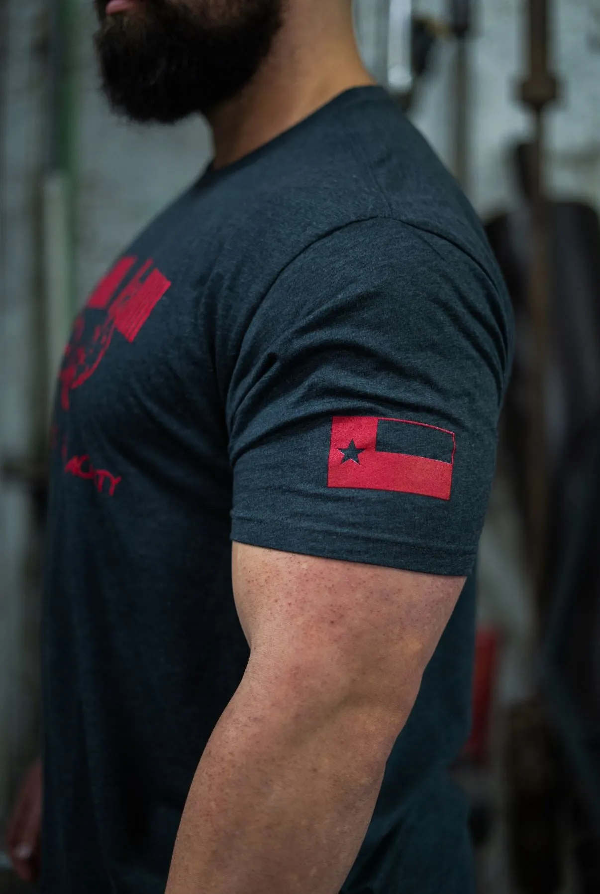 Classic Metroflex Gym T-Shirt Red Logo