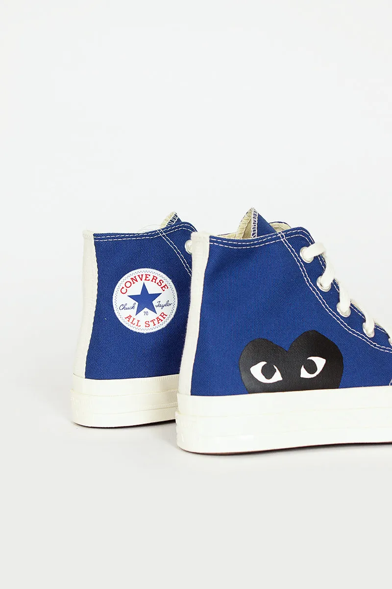 Comme Des Garçons PLAY X Chuck Taylors 1970'S Hi Blue