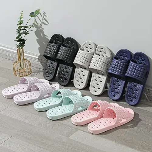 COZYAREA Shower Shoes Quick Dry Non-Slip Bathroom Slippers for Men Women Dorm Home Slides