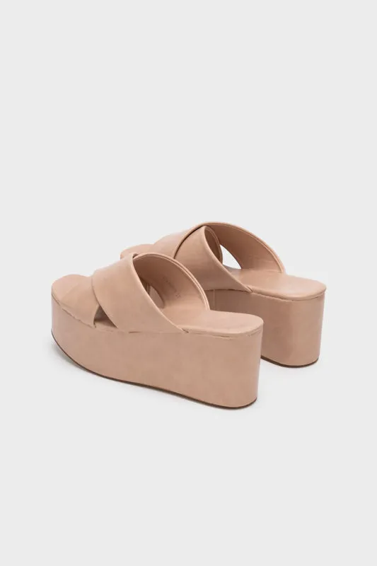 CRISS CROSS WEDGE HEEL SLIDE