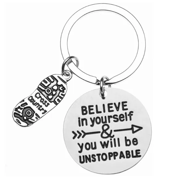 Cross Country Keychain - Believe in Yourself