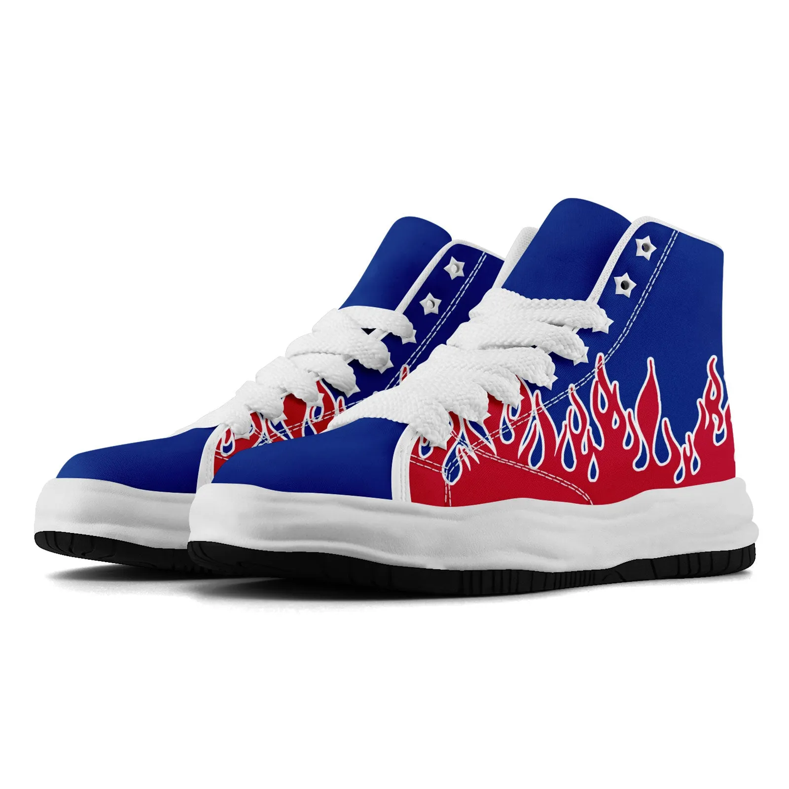 Custom Blue Red Buffalo Firesoul Shoes Personalized Sneaker FN039-D020272-4