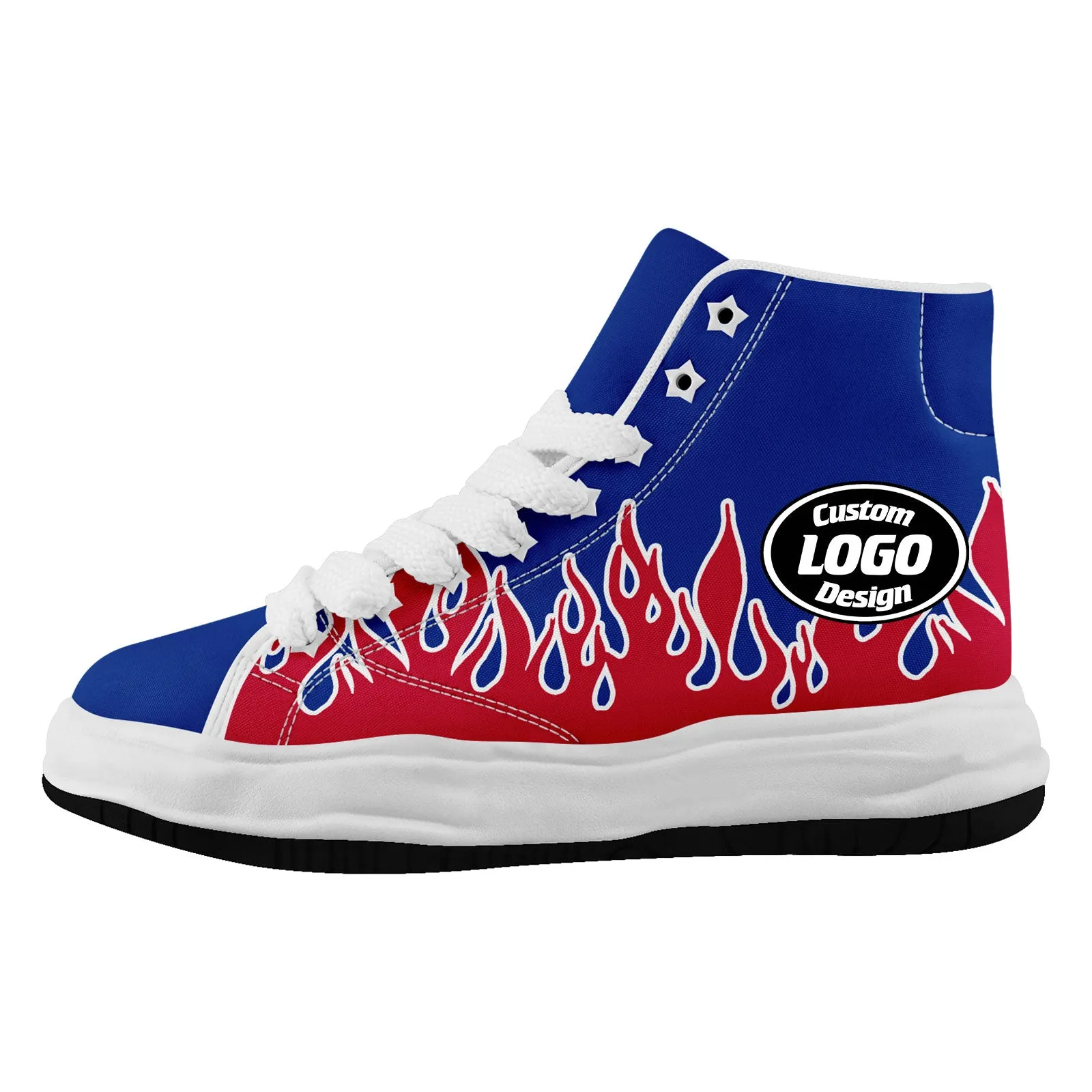 Custom Blue Red Buffalo Firesoul Shoes Personalized Sneaker FN039-D020272-4