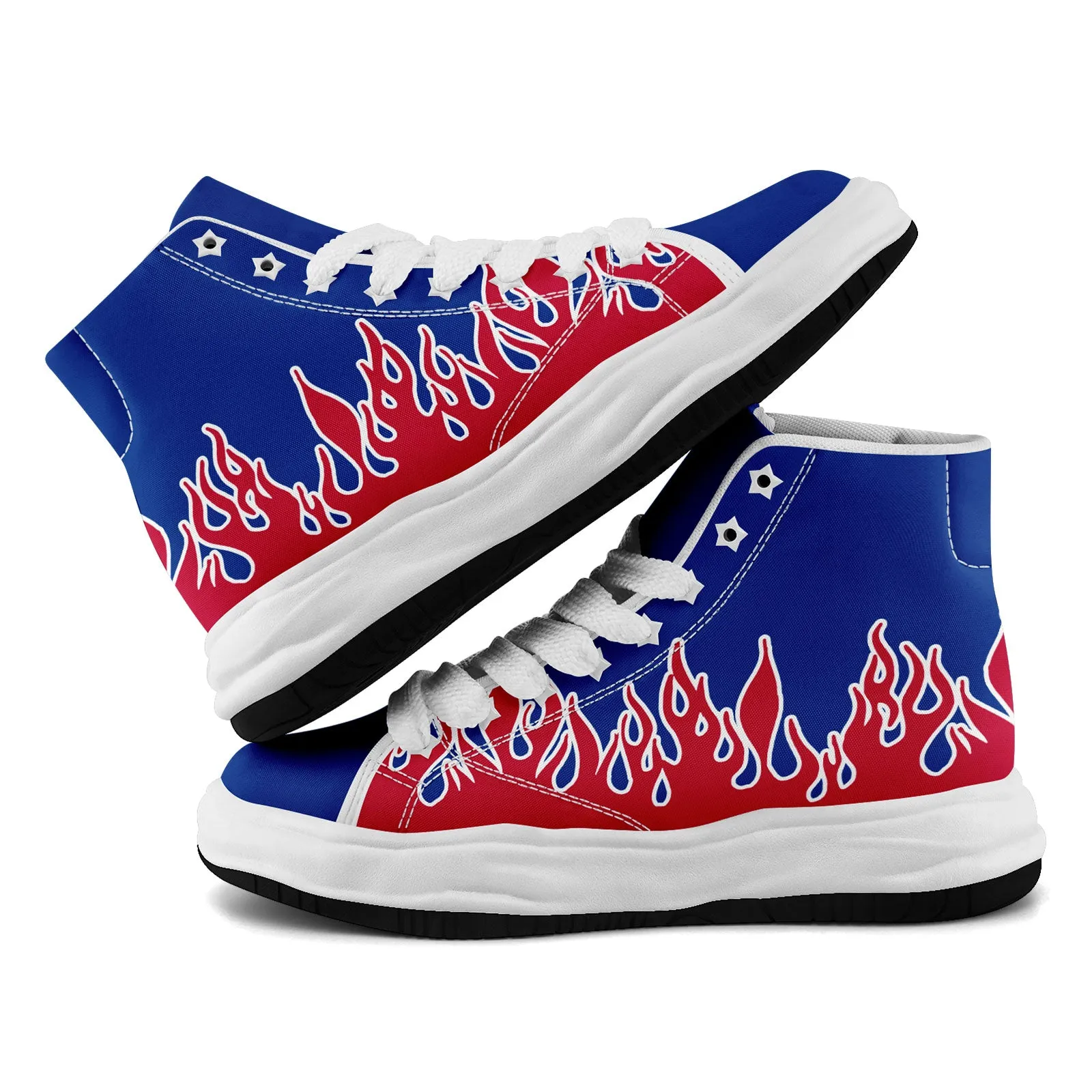 Custom Blue Red Buffalo Firesoul Shoes Personalized Sneaker FN039-D020272-4