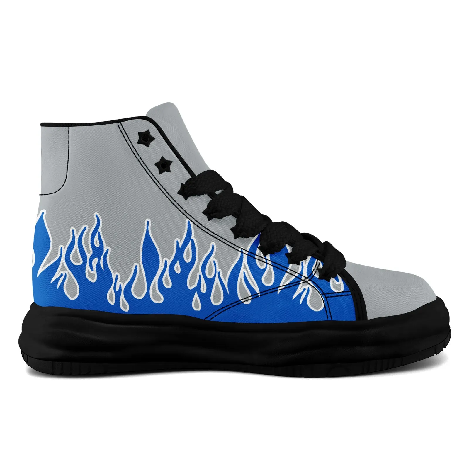 Custom Gray Blue Detroit Firesoul Shoes Personalized Sneaker FN039-D020272-11