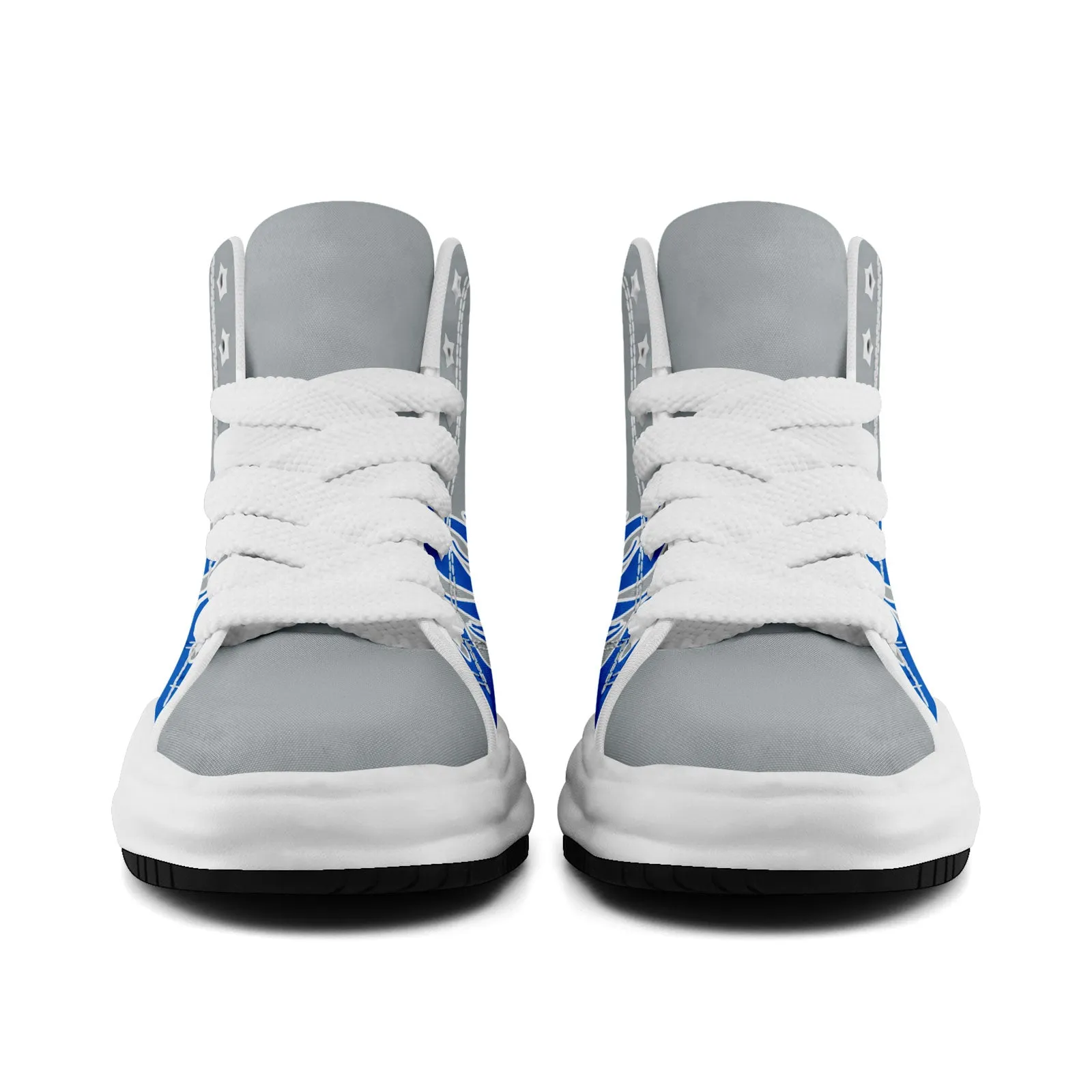 Custom Gray Blue Detroit Firesoul Shoes Personalized Sneaker FN039-D020272-11