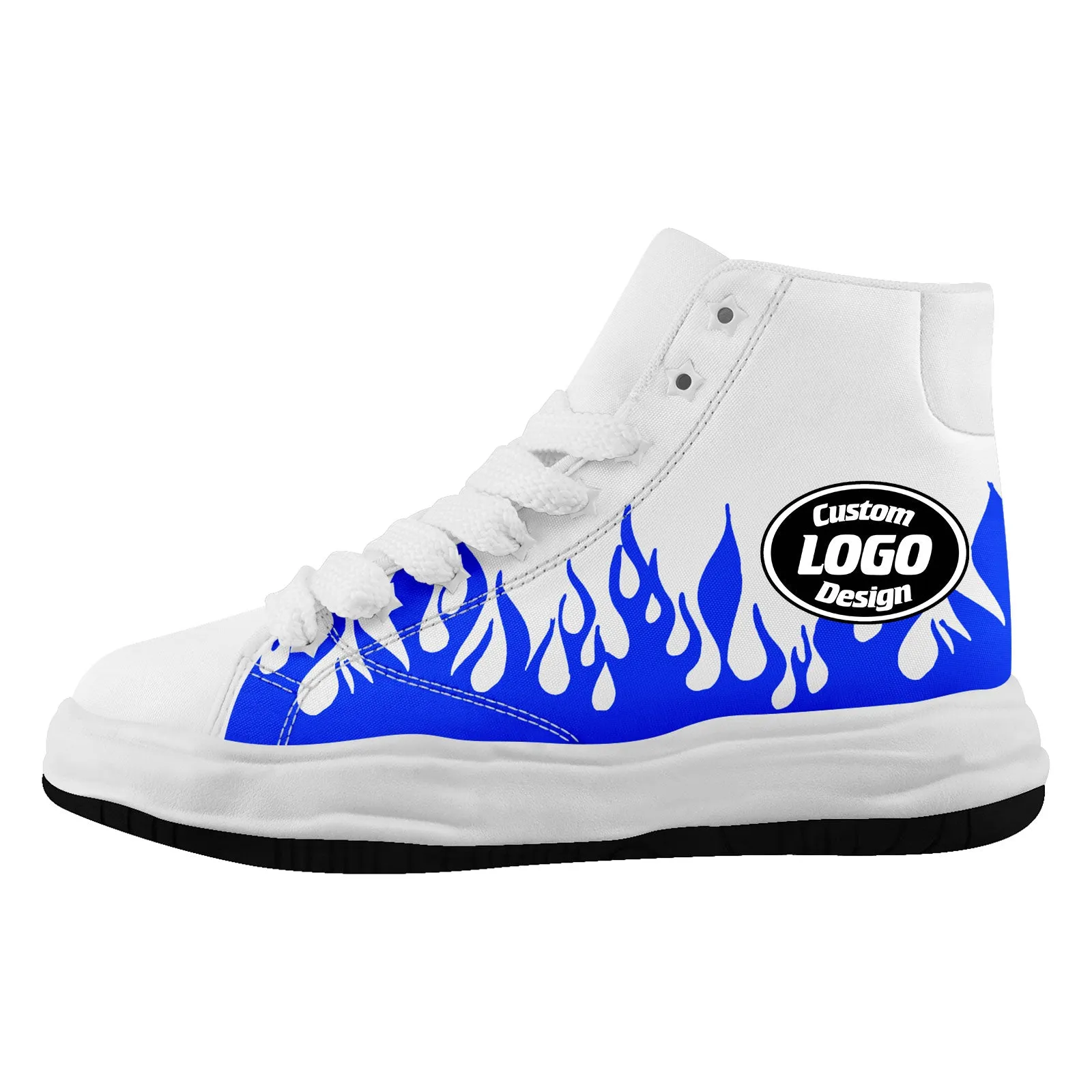 Custom White Blue Indianapolis Firesoul Shoes Personalized Sneaker FN039-D020272-14