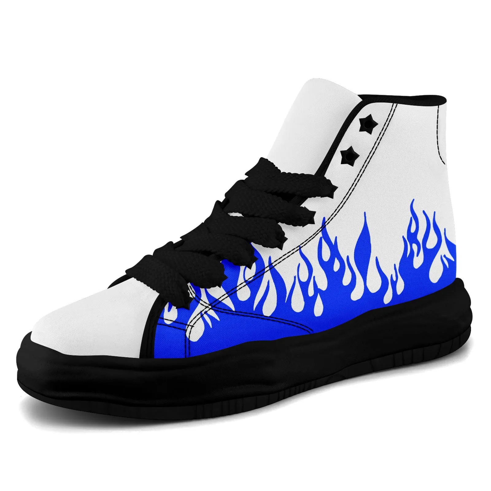 Custom White Blue Indianapolis Firesoul Shoes Personalized Sneaker FN039-D020272-14