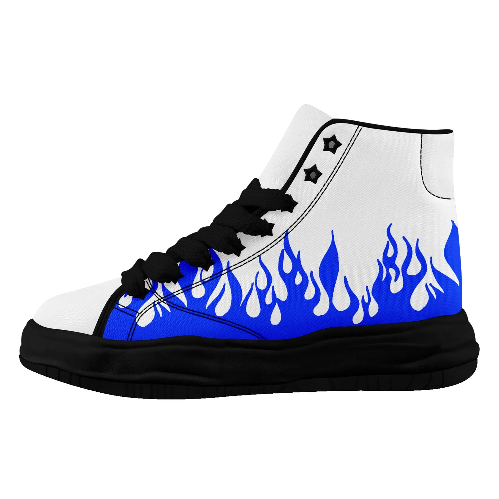 Custom White Blue Indianapolis Firesoul Shoes Personalized Sneaker FN039-D020272-14