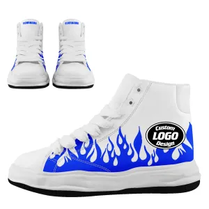 Custom White Blue Indianapolis Firesoul Shoes Personalized Sneaker FN039-D020272-14