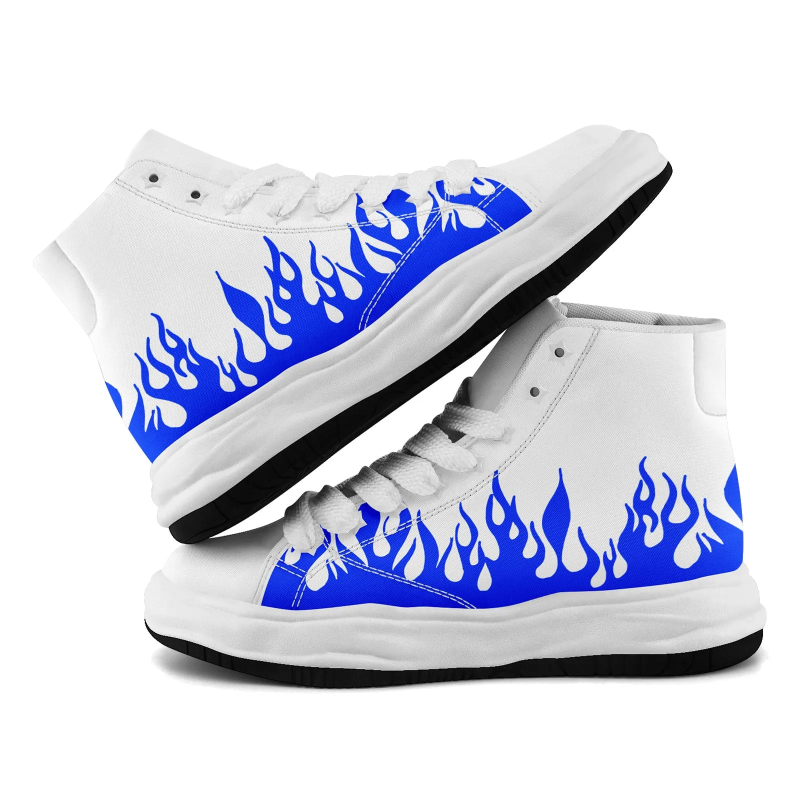 Custom White Blue Indianapolis Firesoul Shoes Personalized Sneaker FN039-D020272-14