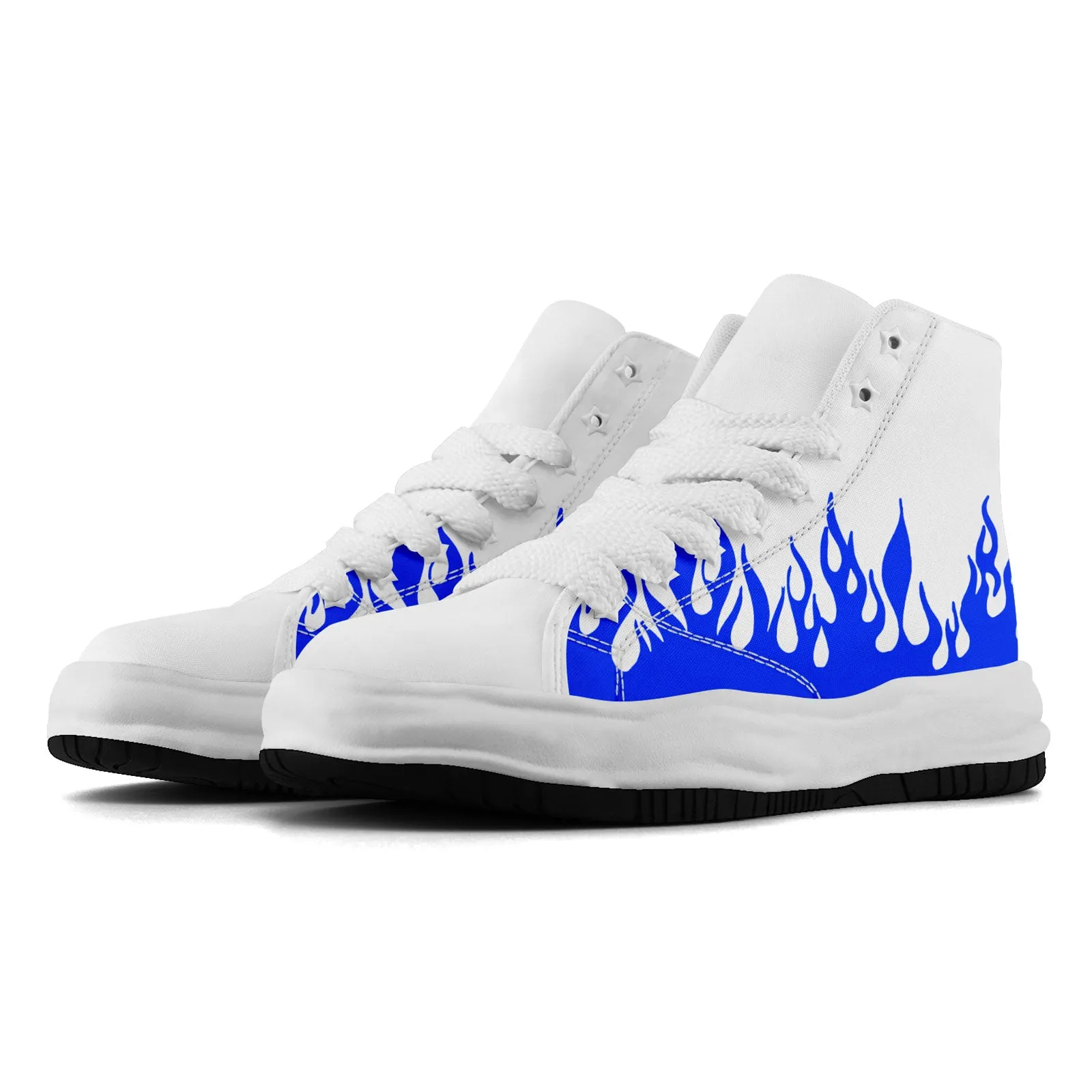 Custom White Blue Indianapolis Firesoul Shoes Personalized Sneaker FN039-D020272-14