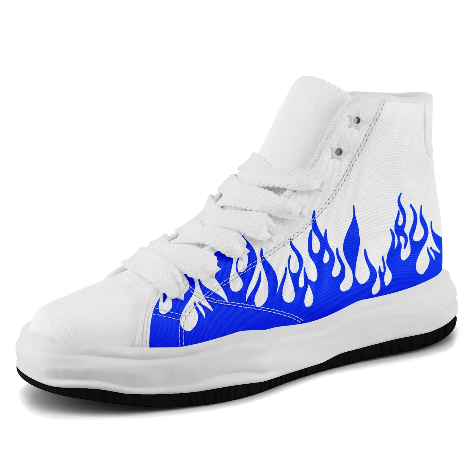 Custom White Blue Indianapolis Firesoul Shoes Personalized Sneaker FN039-D020272-14