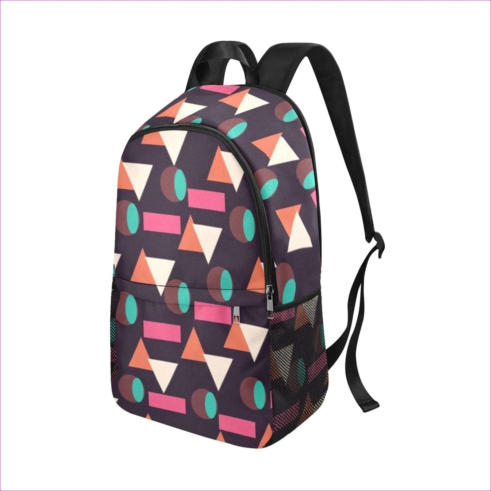 Disco Unisex Casual Backpack with Side Mesh Pockets