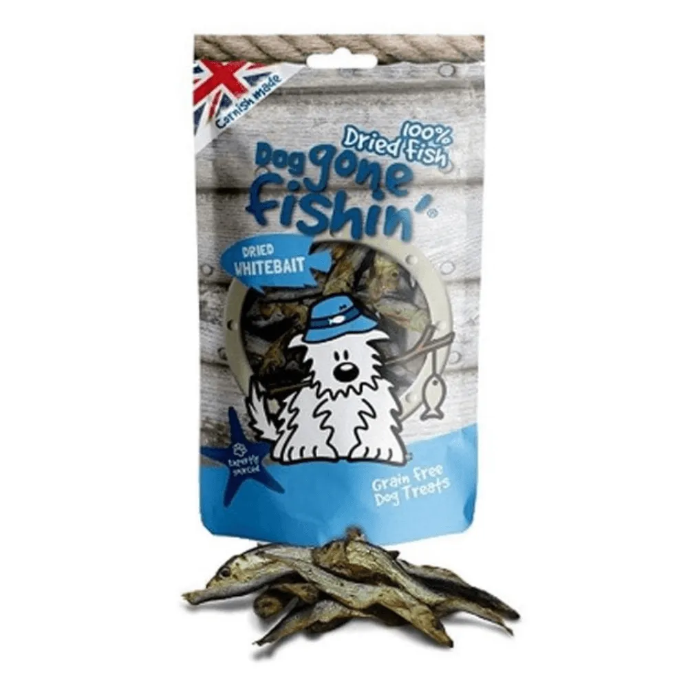 Dog Gone Fishin Dried Whitebait Dog Treats 60g