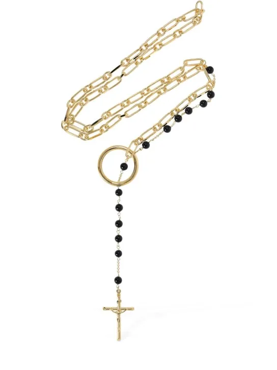 Dolce&amp;Gabbana   Sphere &amp; cross pendant long necklace 