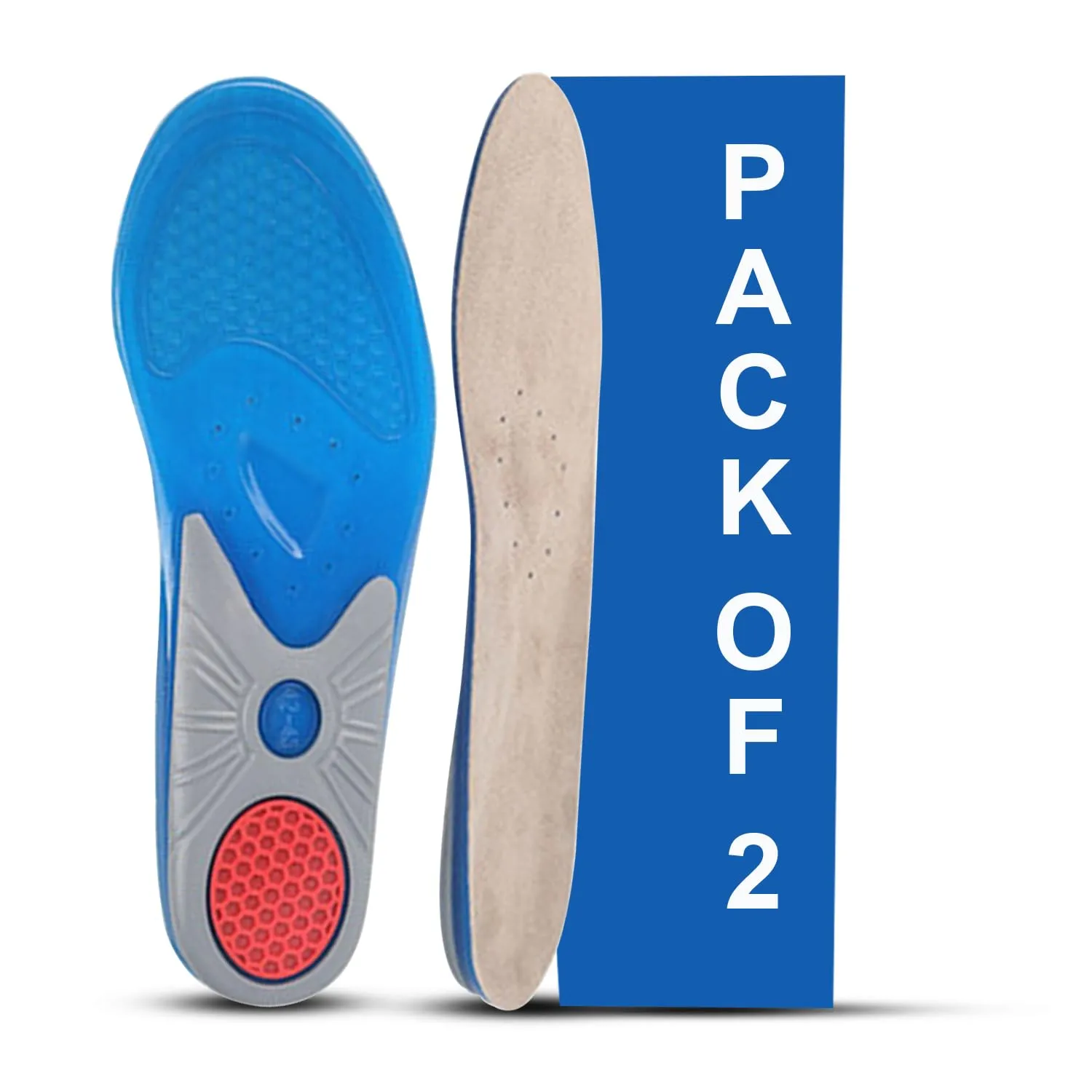 Dr Foot | Insole for Shoes Men | Arch Support for Flat Feet | Flat Feet Arch Support Insole | Shoe Insole | Gel Insoles for Men | Heavy Duty Support Insole|Shock Absorption|Orthotics|Large-Pack Of 2