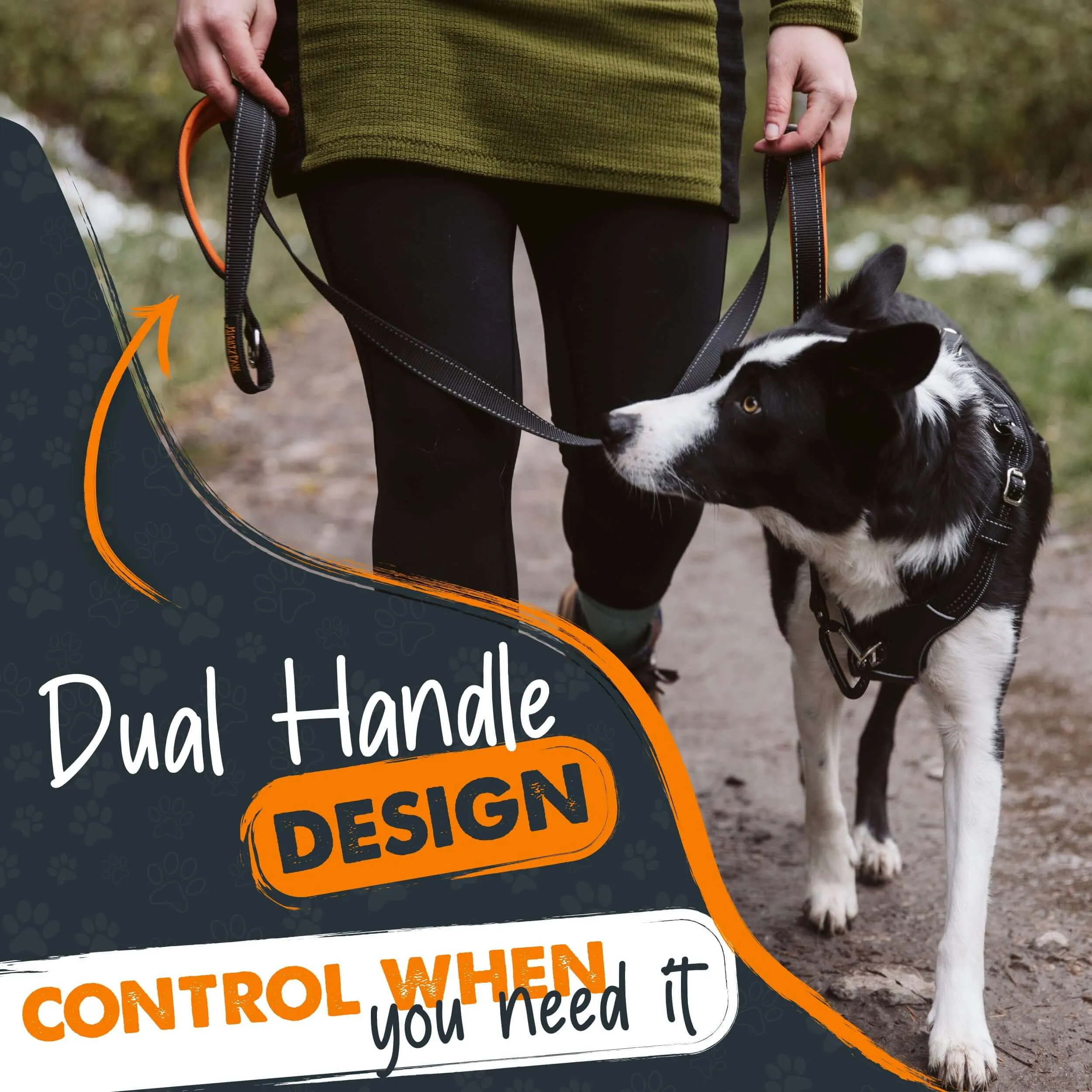 Dual Handle Dog Leash 2.0 - HandleX2 for Maximum Control