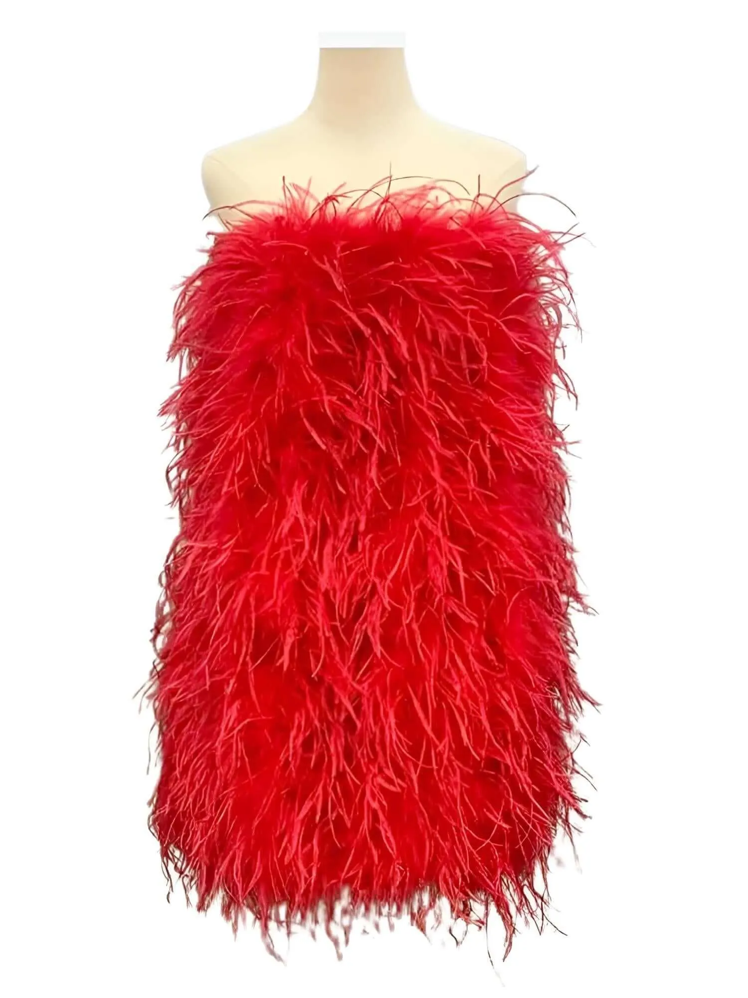 Elegant 100% Ostrich Feather Mini Dresses - In 11 Colors!