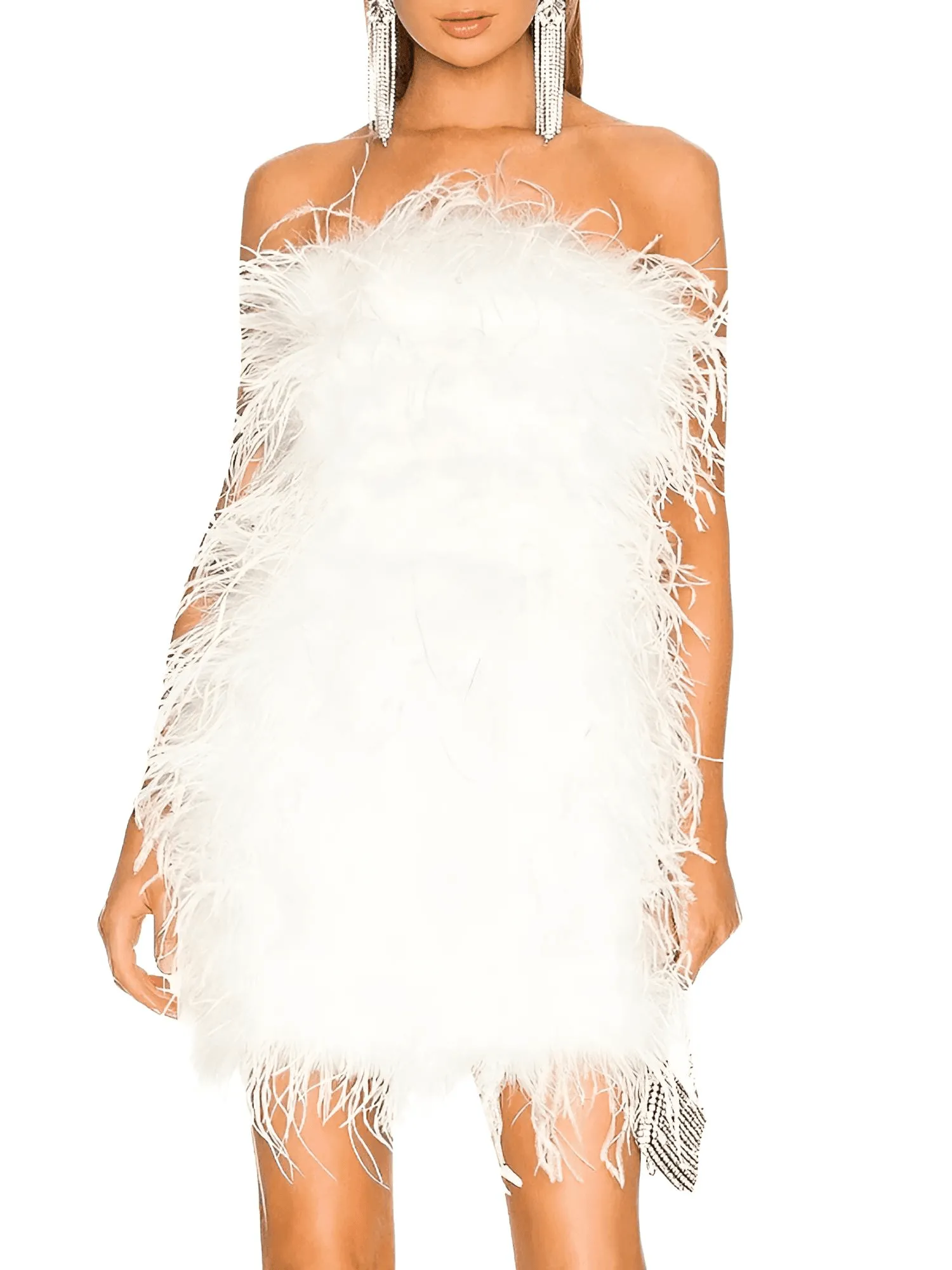 Elegant 100% Ostrich Feather Mini Dresses - In 11 Colors!