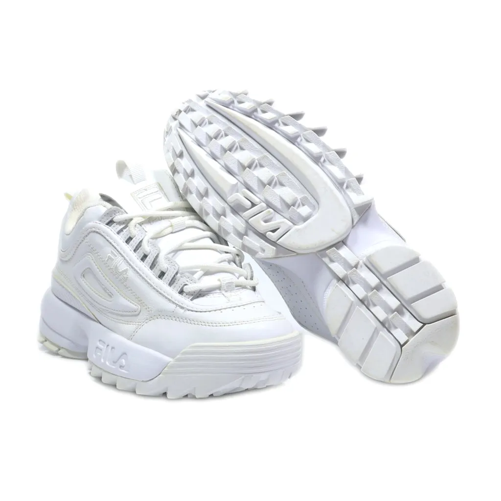 Fila Disruptor Ii Sport Shoes Leather White Colour For Women