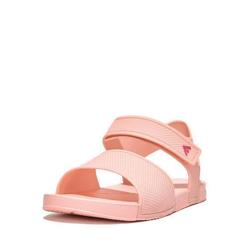 Fitflop Iqushion Kid's Junior Shimmer Ergonomic Back-Strap Sandals  - Pink Salt