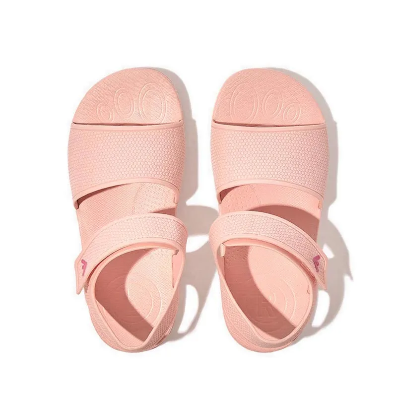 Fitflop Iqushion Kid's Junior Shimmer Ergonomic Back-Strap Sandals  - Pink Salt