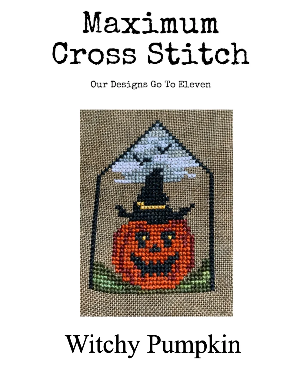 FREE PDF CHART - Witchy Pumpkin by Maximum Cross Stitch