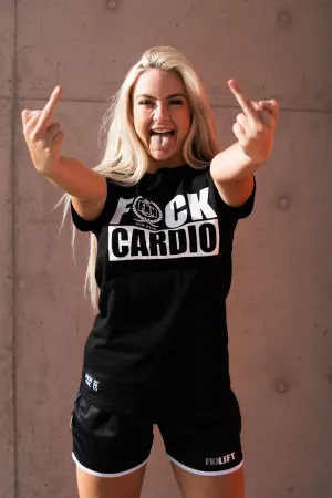 FUCK CARDIO | Women's Gym T-Shirt | Black