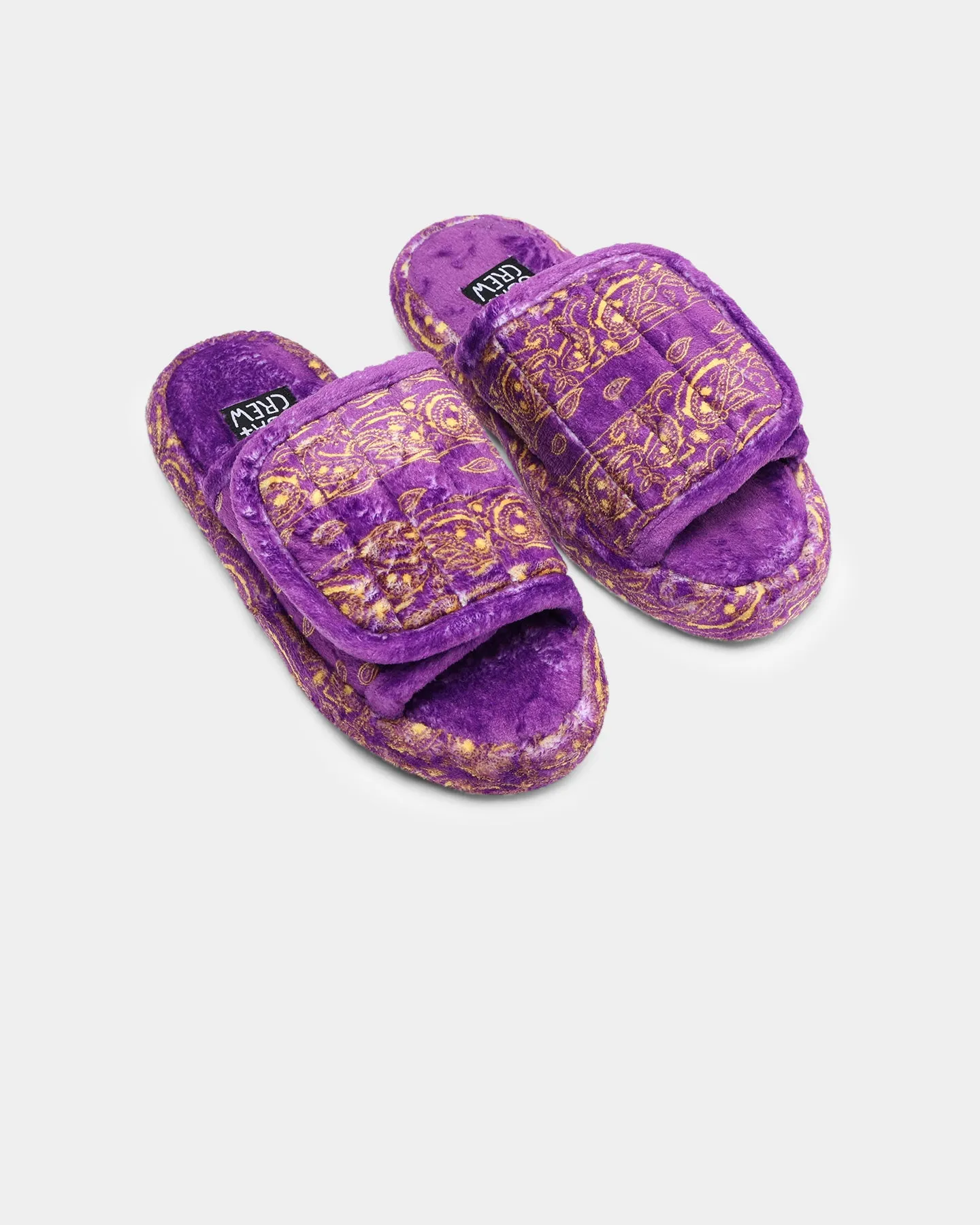 Goat Crew Velcro Paisley Bandana Slipper Purple/Yellow