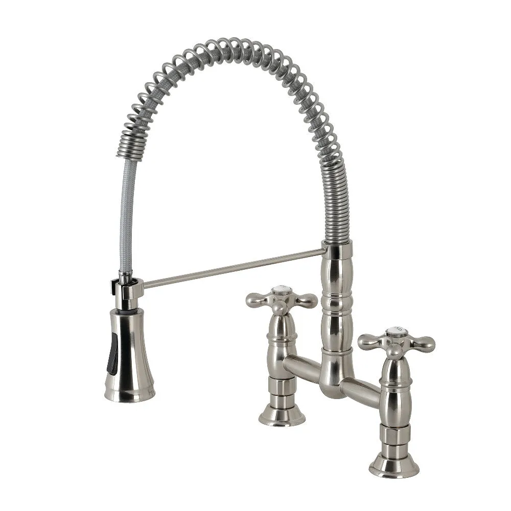 Gourmetier GS1276AX Heritage Two-Handle Deck-Mount Pull-Down Sprayer Kitchen Faucet