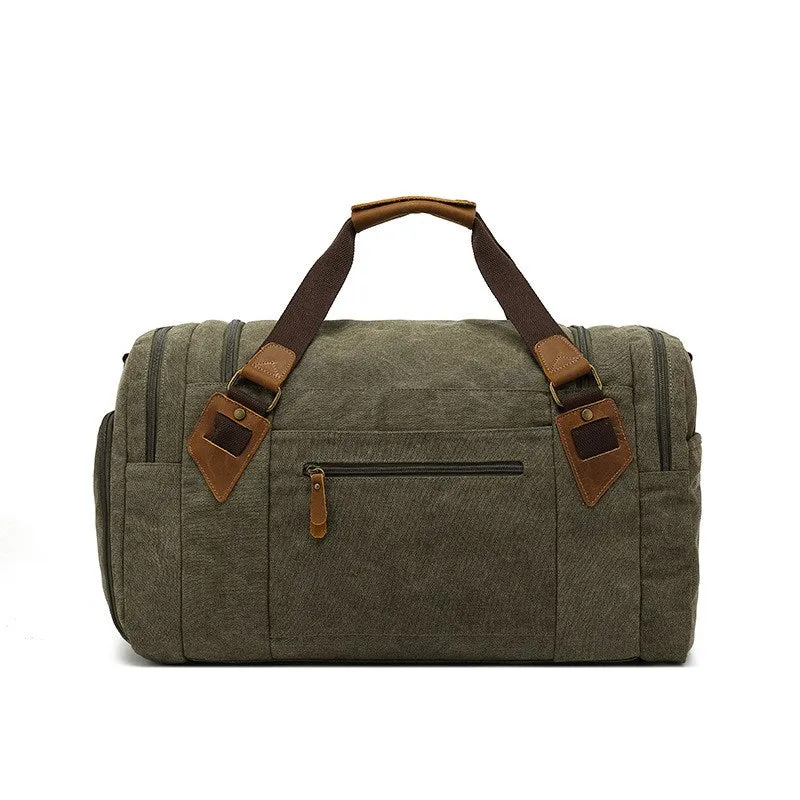 Gym Bags Canvas Duffle with Shoe Compartment Bag Weekend Travel Bag