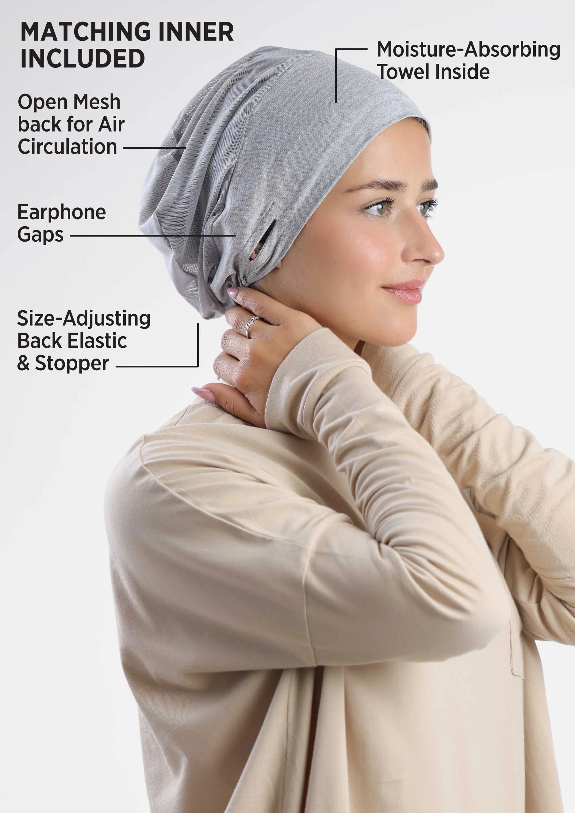 Gym Sports Hijab Heather