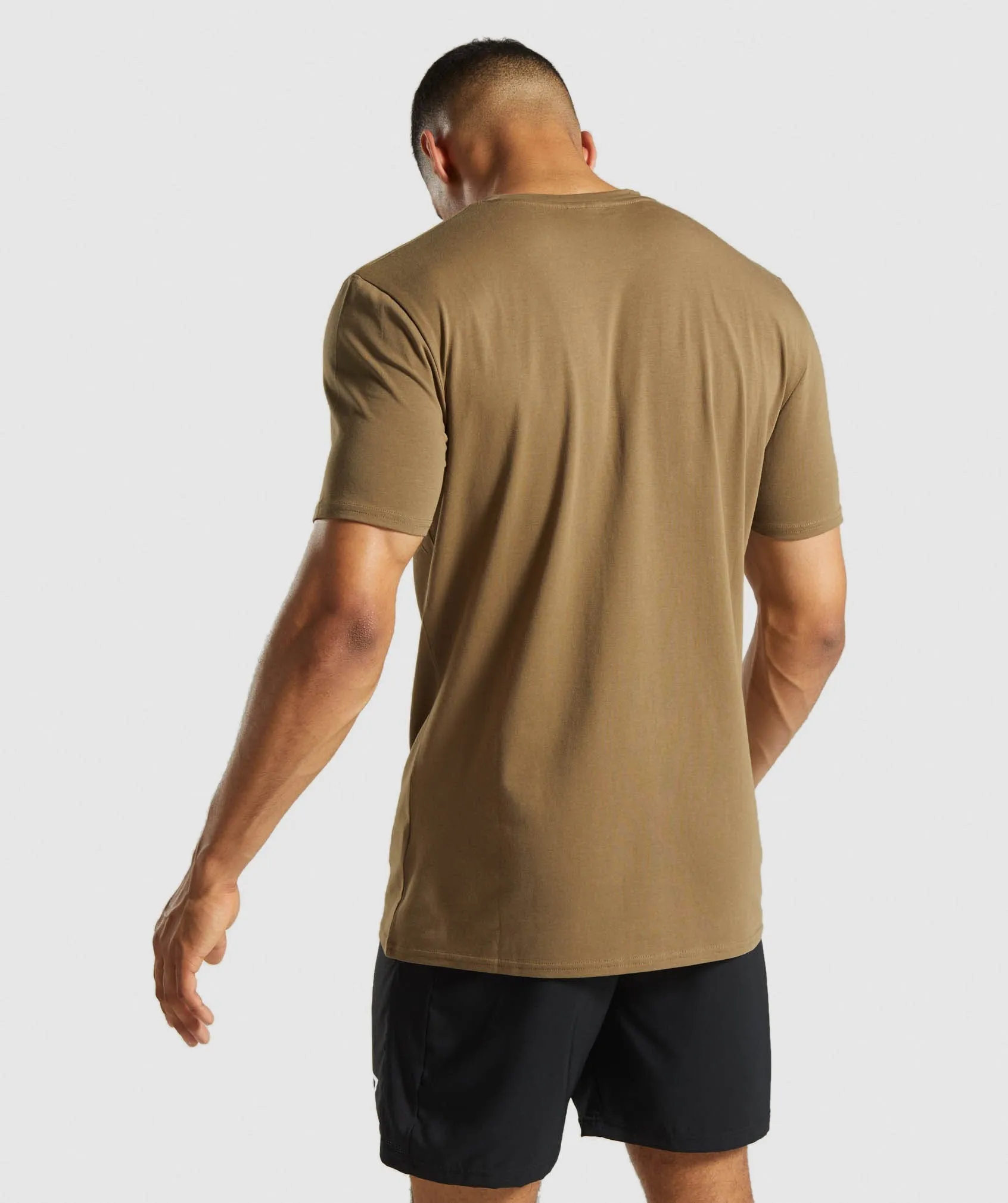 Gymshark Outline T-Shirt - Khaki