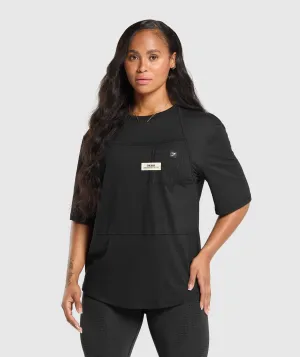 Gymshark Superset Oversized T-Shirt - Black