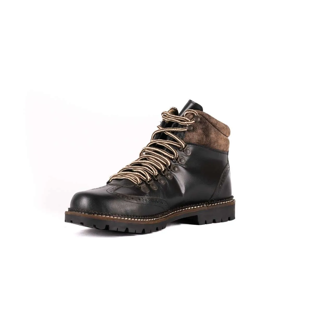 Haans Black Leather Boot