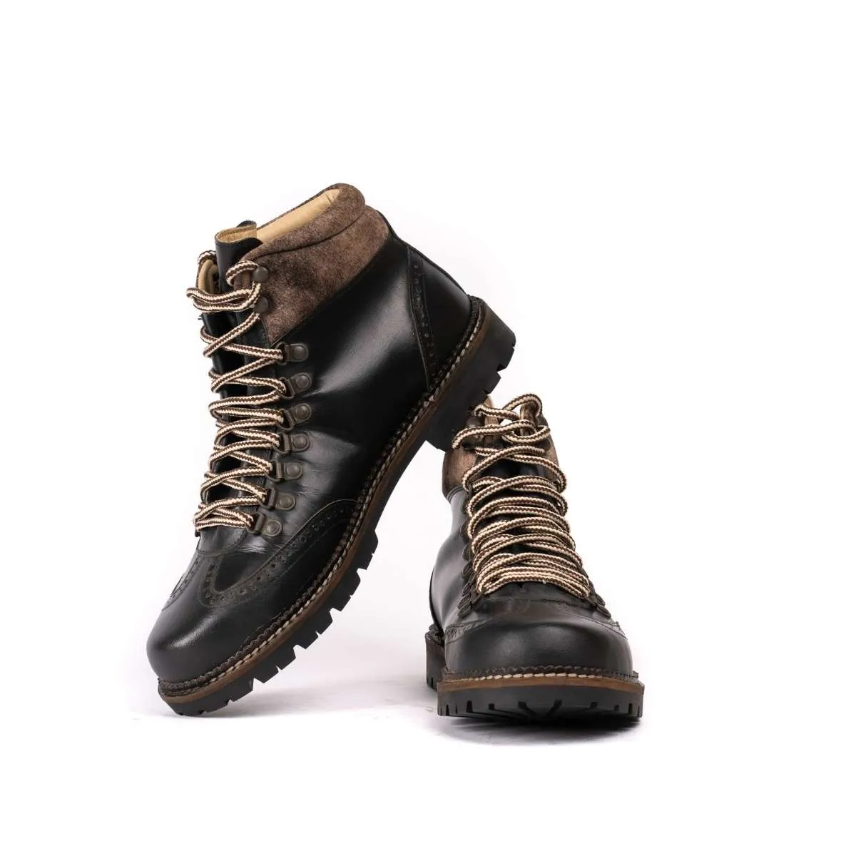 Haans Black Leather Boot