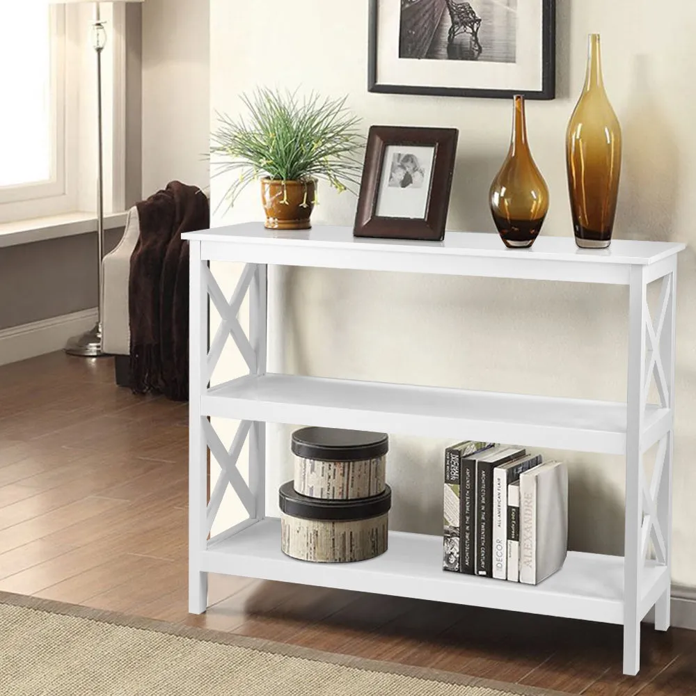 Hall Side Table Hallway Console Entry Desk Stand Wooden Entryway White