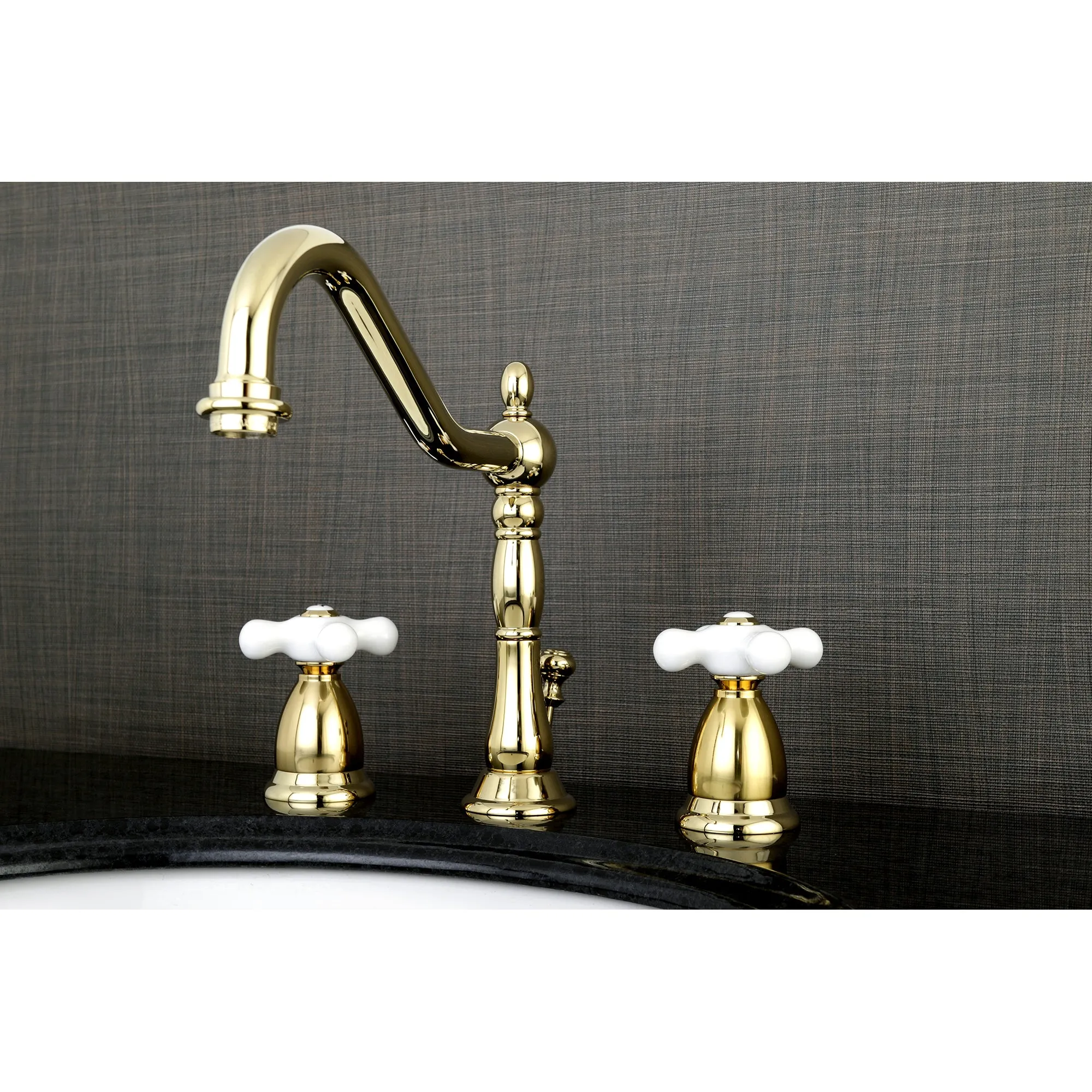 Heritage 8" Dual Cross Handle Widespread Bathroom Faucet