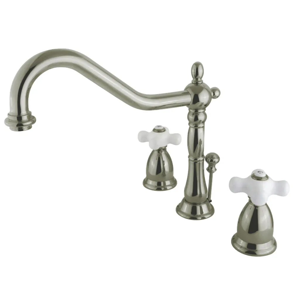 Heritage 8" Dual Cross Handle Widespread Bathroom Faucet