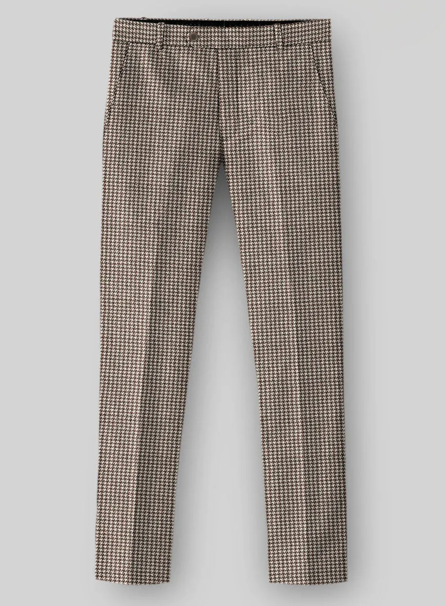 Houndstooth Brown Tweed Pants