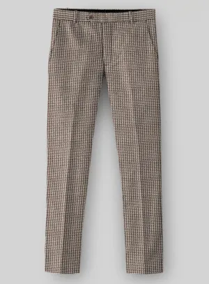 Houndstooth Brown Tweed Pants